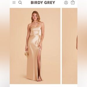 Birdy Grey Gold Strapless Gown